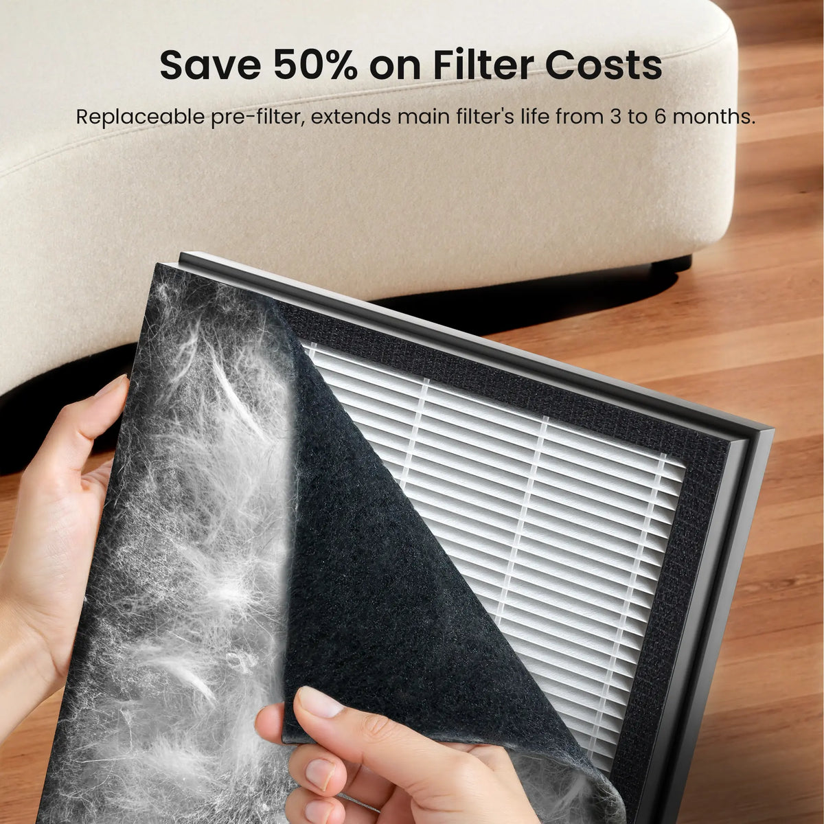 Pet Air Purifier with H13 HEPA Filter, Large Room Air Cleaner for Pet Hair, Dander & Odors